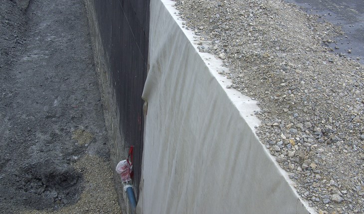 drainage with geotextile